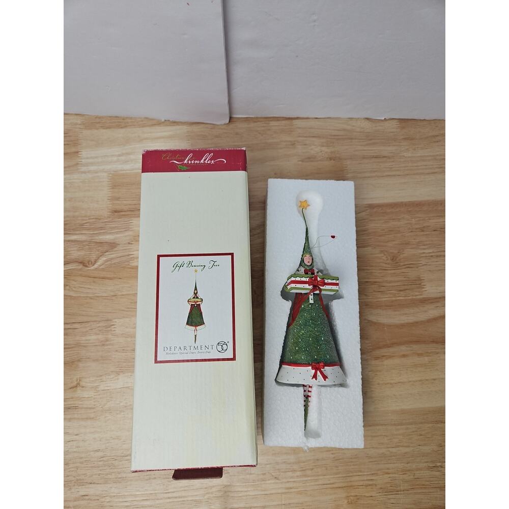 Dept 56 Krinkles Gift Bearing Tree Christmas Holiday Ornament‎ Patience Brewster